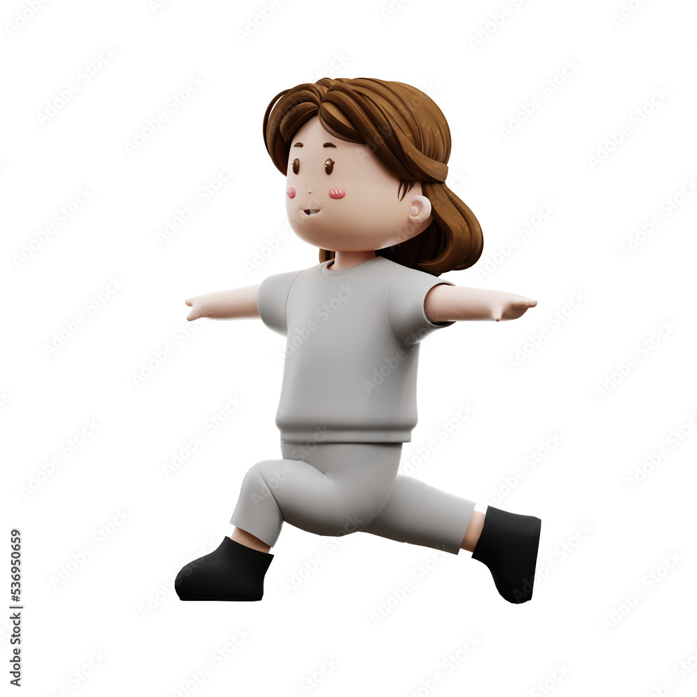 3d rendering woman workout body stretching 3d rendering woman workout body stretching