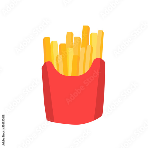 potatoes french fries in red white striped craft paper