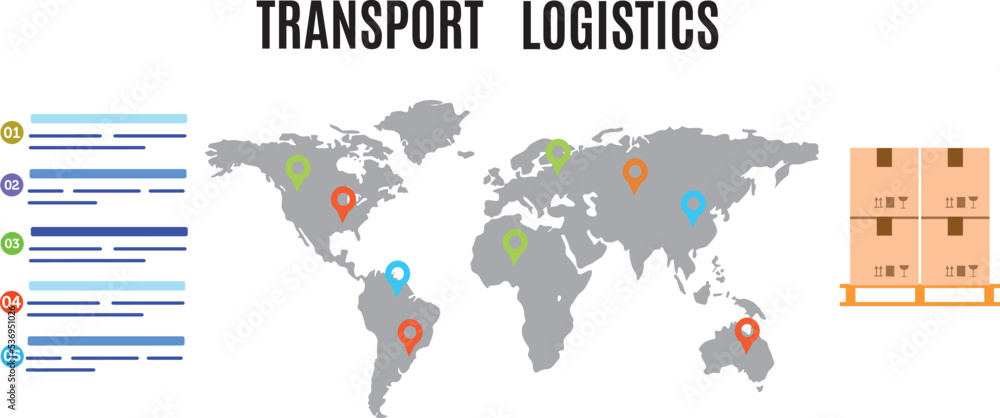 Logistic banner and icons
Logistic banner and icons