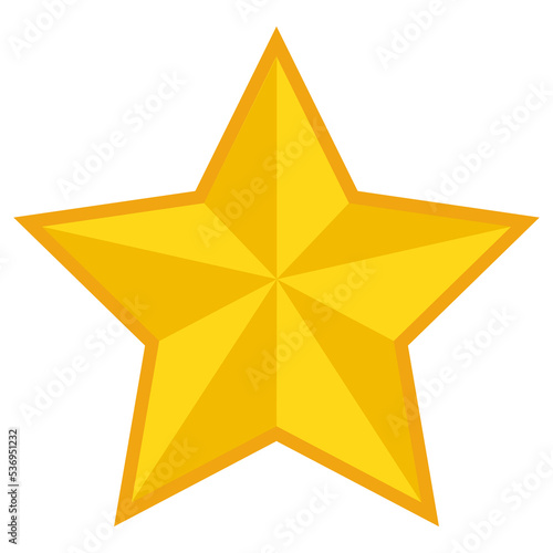 Star icon with outline and sharp angles. Isolated vector illustration