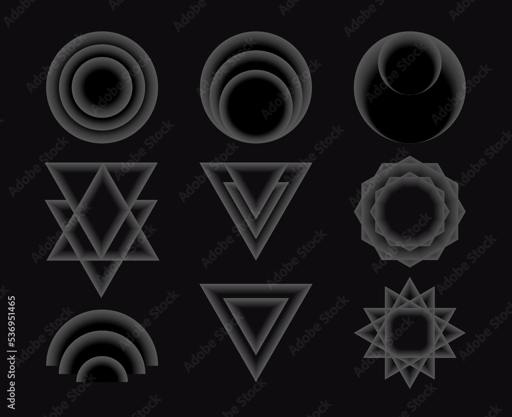 Abstract Geometric Futuristic Frames Abstract Geometric Futuristic Frames