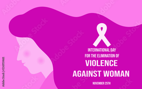international day for the elimination of violence against woman concept and logo design, campaign for stopping violence against woman and girl, november 25th