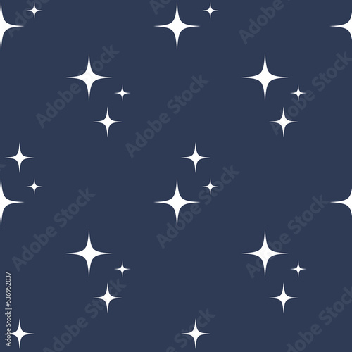 Monochrome seamless pattern with white stars on white background