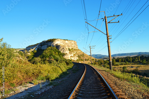Railway in the mountains of Crimea