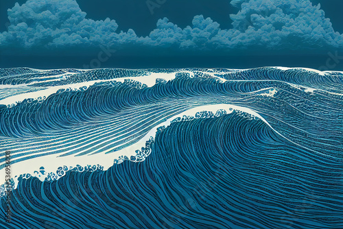 Tela Greate Wave in ocean