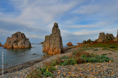 Beautiful light at sunset in Brittany - Plougrescant Tregor - France