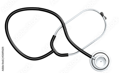 Medical used stethscope isolated on white background