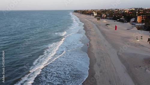 kite surfing on the beach