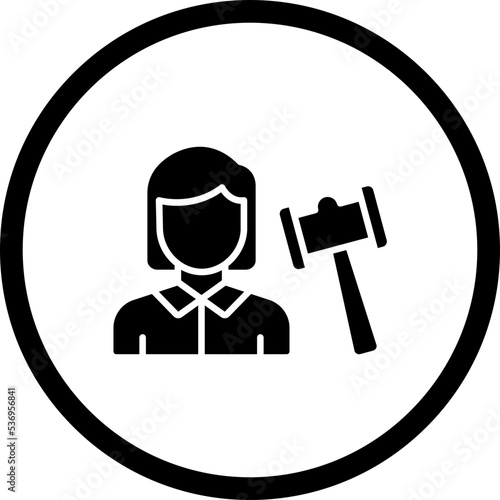Auctioneer Female Icon Style