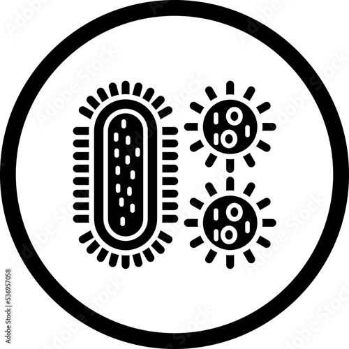 Bacteria And Virus Icon Style