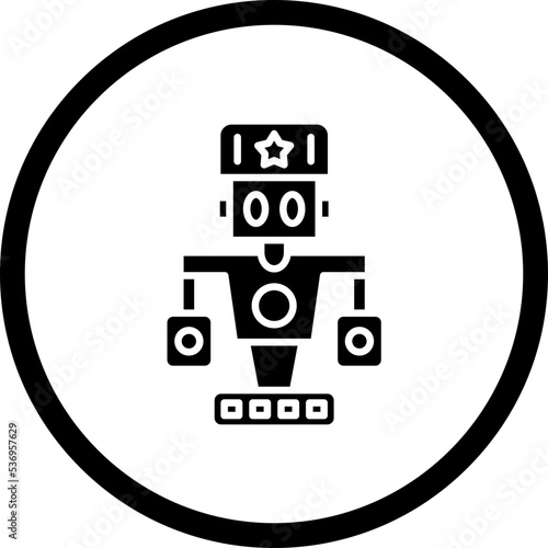 Military Robot Icon Style