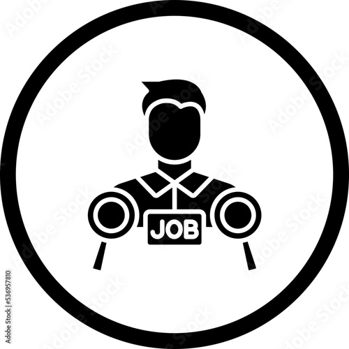 Job Seeker Male Icon Style