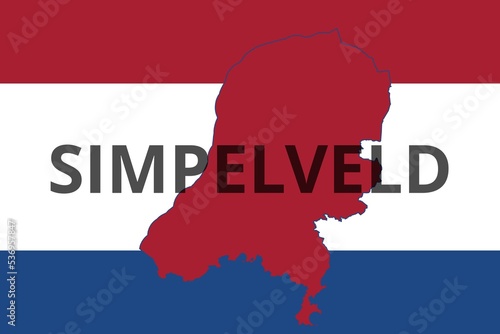 Simpelveld: Illustration mit dem Namen der niederländischen Stadt Simpelveld in der Provinz Limburg photo