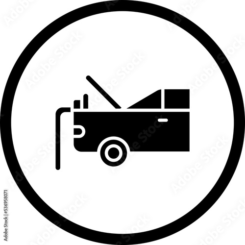 Car Trunk Cleaning Icon Style