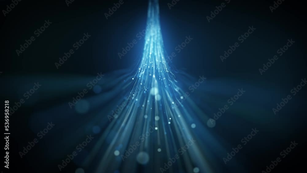 Abstract Swirling And Flowing Lines Background/ 4k animation of an abstract wallpaper technology background with waving powerful light stroke patterns rendered using ambient occlusion and depth of fie