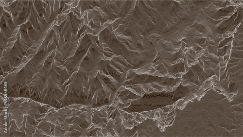 Mountain landscape. Wirefra...