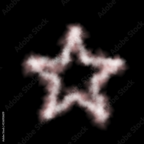 Smoke five-pointed star. Is...