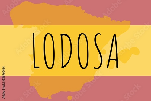 Lodosa: Illustration mit dem Namen der spanischen Stadt Lodosa photo