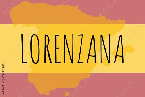 Lorenzana: Illustration mit dem Namen der spanischen Stadt Lorenzana photo