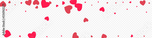 Pink Heart Vector Panoramic Transparent