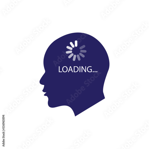 human thoughts loading illustration graphic vector