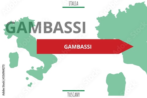 Gambassi: Illustration mit dem Namen der italienischen Stadt Gambassi photo