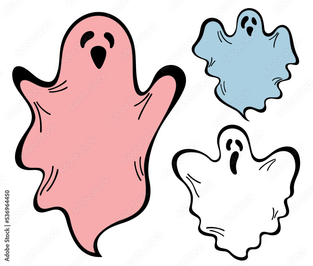 Halloween , Ghost icon Vector on black background