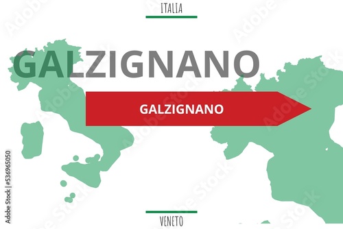 Galzignano: Illustration mit dem Namen der italienischen Stadt Galzignano photo