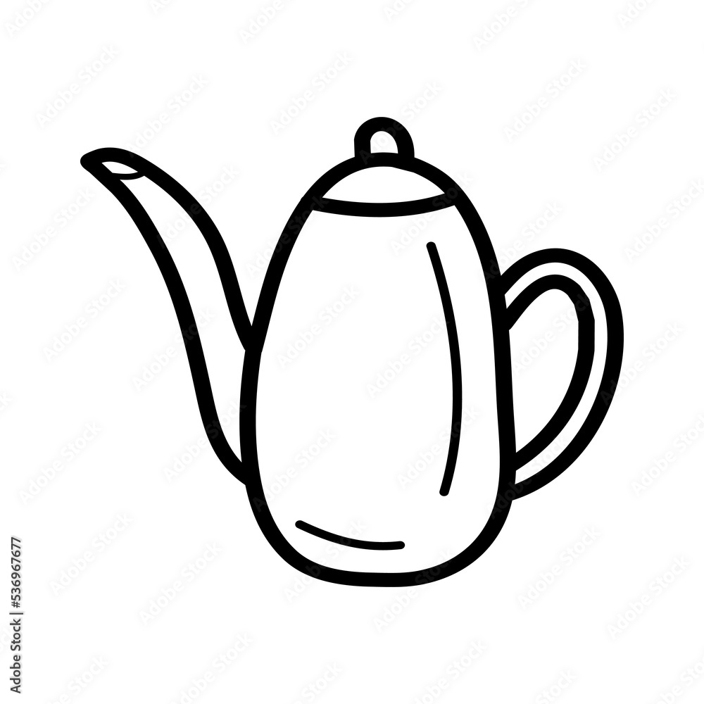 Art illustration icon logo hand draw symbol design sketch of drink pot Art illustration icon logo hand draw symbol design sketch of drink pot