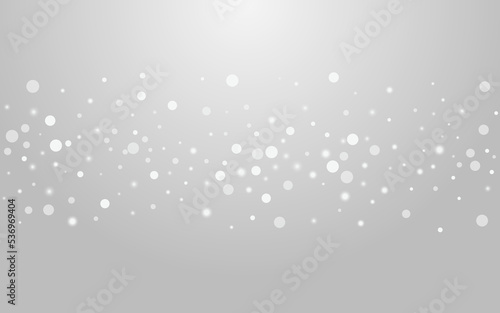 Silver Snowstorm Vector Grey Background. White