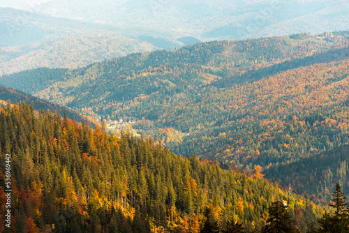Beautiful mountain valley. Autumn landscape. Sopotnia Wielka, Poland