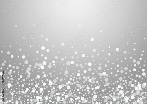 Grey Snowflake Vector Grey Background. Overlay
