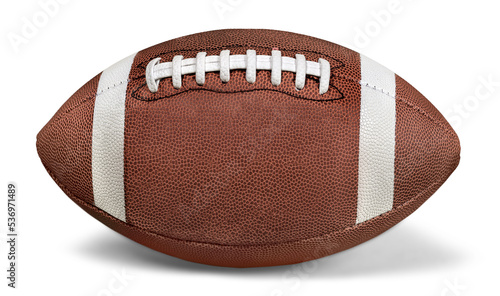 American football ball isolated on white background photo