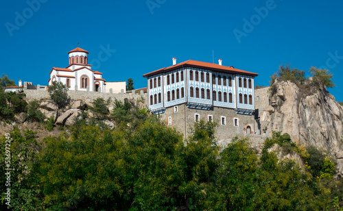 old Greek school in Old Plovdiv and a new church