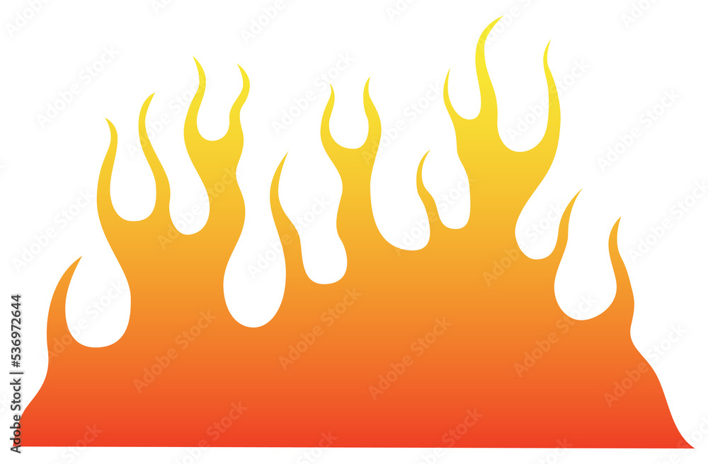 Fire flames isolated on white background. Tribal tattoo design. Fire flames isolated on white background. Tribal tattoo design.