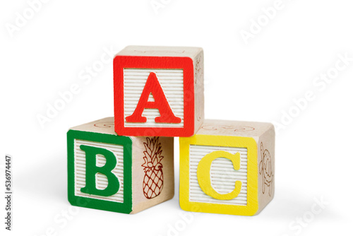 ABC Blocks Isolated photo