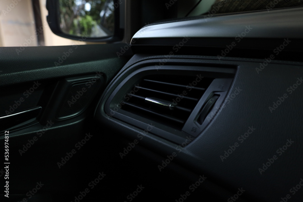 Car air conditioning in a modern car, car interior