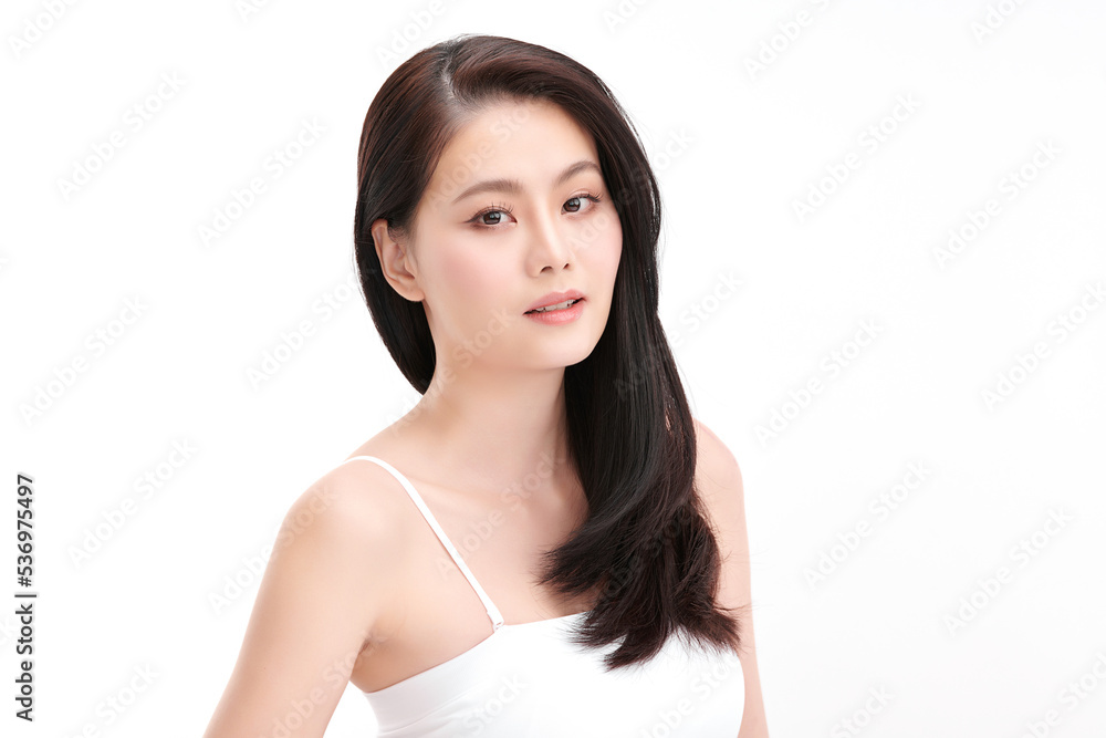 Beautiful young asian woman with clean fresh skin on white background, Face care, Facial treatment, Cosmetology, beauty and spa, Asian women portrait. Beautiful young asian woman with clean fresh skin on white background, Face care, Facial treatment, Cosmetology, beauty and spa, Asian women portrait.