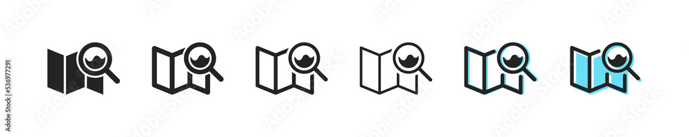 Map search icon. Travel vector symbol. Simple paper map outline signs. Find map icons set. Navigation blue web sign. Road map. Shop location, geography, gps, direction, route, earth, street symbols. Map search icon. Travel vector symbol. Simple paper map outline signs. Find map icons set. Navigation blue web sign. Road map. Shop location, geography, gps, direction, route, earth, street symbols.