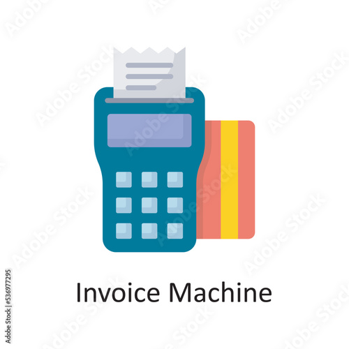 Invoice Machine Vector Solid Icon Design illustration. Banking and Payment Symbol on White background EPS 10 File