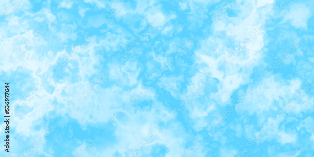 Blue skies with white clouds background. Romantic sky. Abstract nature background of romantic summer blue sky with fluffy clouds. Beautiful puffy clouds in bright blue sky in day sunlight.><