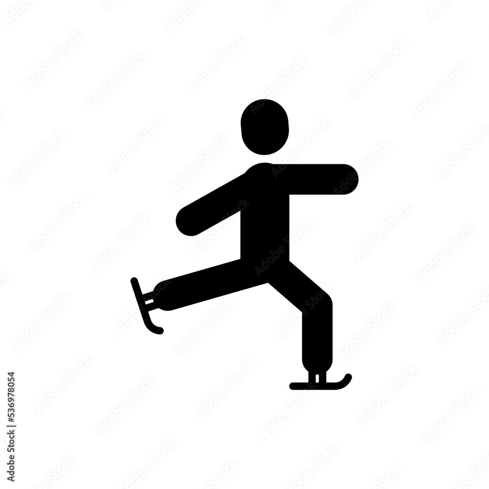 Figure Skating icon design template vector illustration