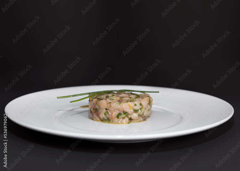 sea bass tartare Italian's style sea bass tartare Italian's style