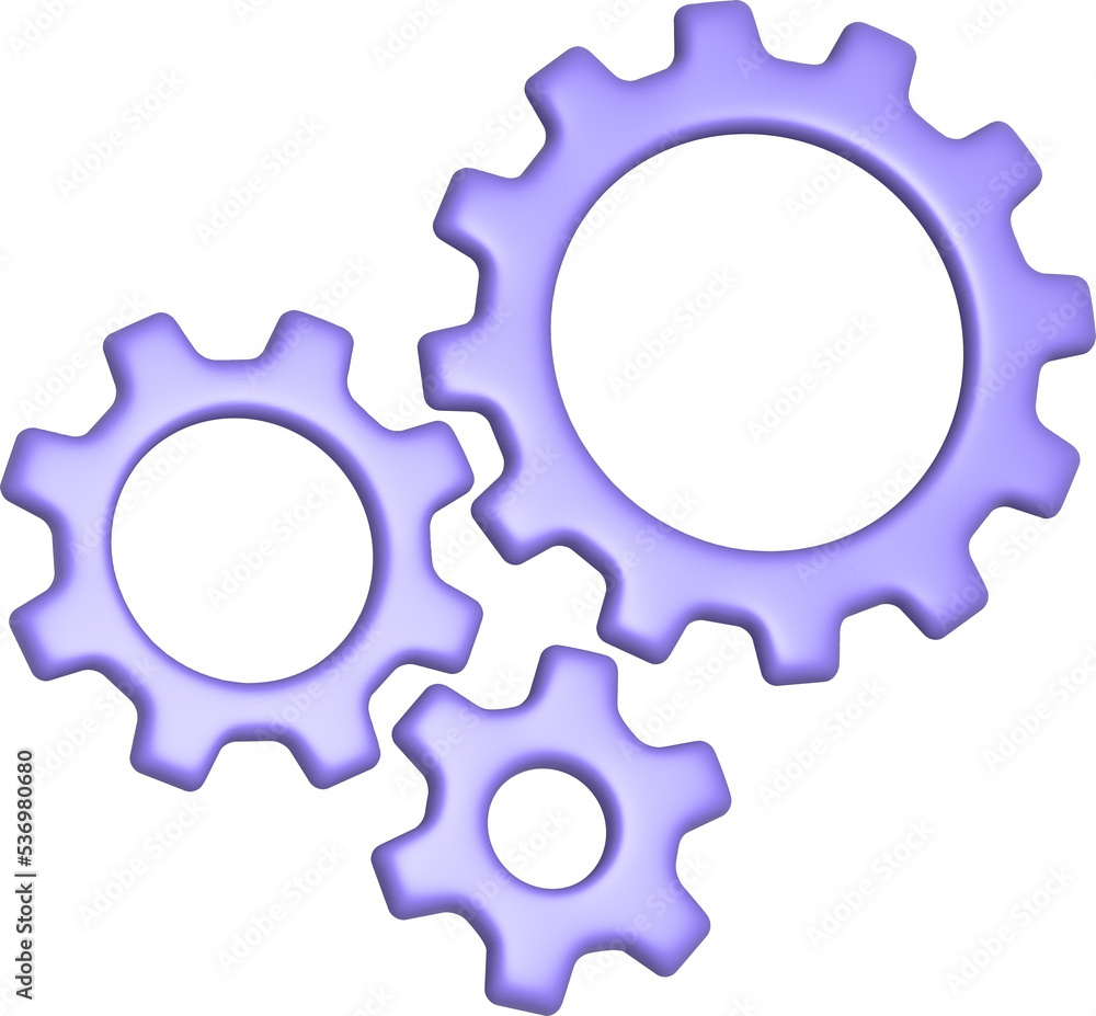 3d rendering setting gear icon. Illustration with shadow isolated on white. 3d rendering setting gear icon. Illustration with shadow isolated on white.