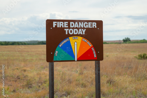 Fire Danger Today sign in the Wichita Mountains Wildfire Refuge