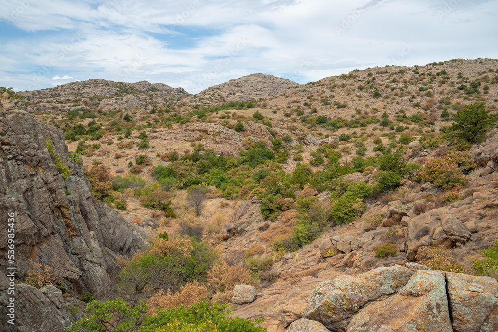 Naklejka premium Wichita Mountains Wildlife Refuge in Oklahoma