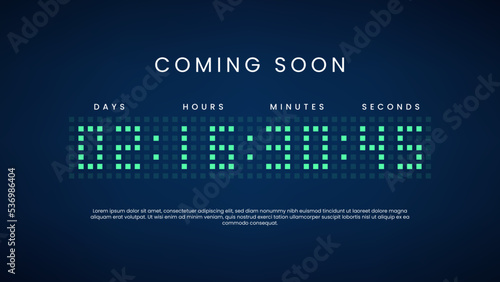Countdown timer digital clock illustration