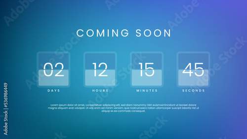 Flip countdown timer design template for website