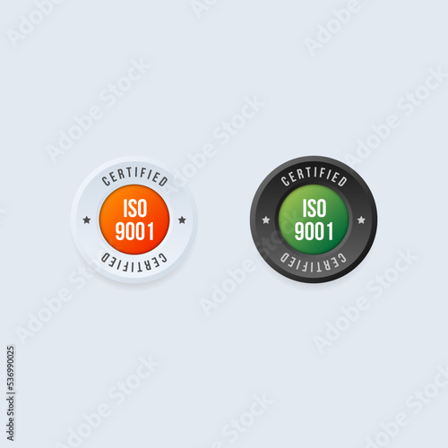 ISO 9001 certifed round label sticker for packaging and sales promotion