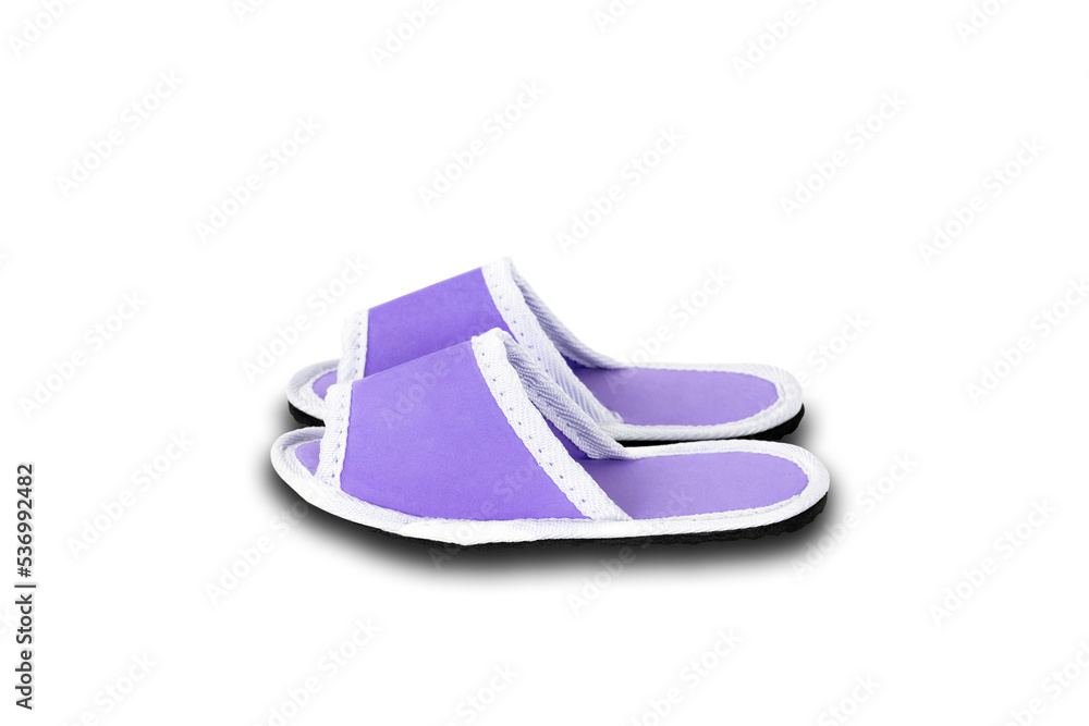 Purple house slipper isolated on white background with clipping path. Purple house slipper isolated on white background with clipping path.